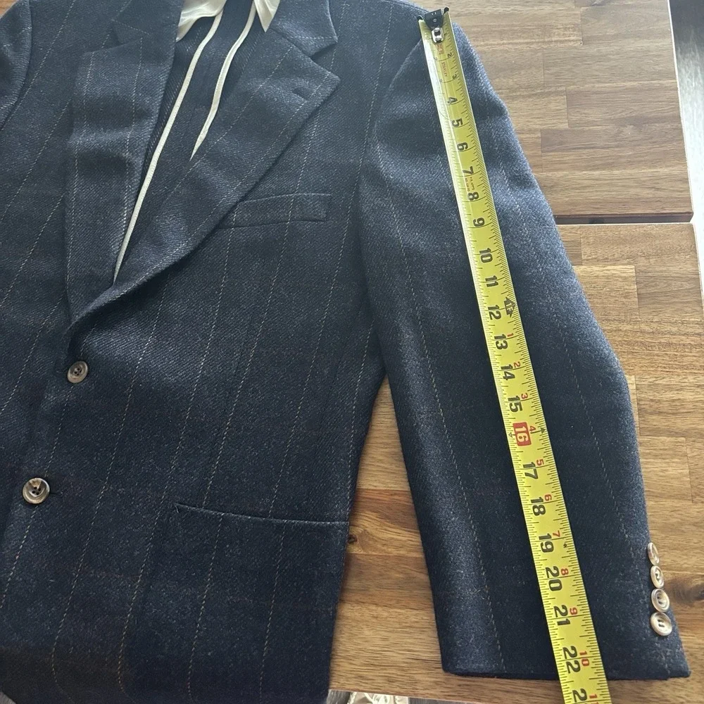 Paul Stuart Blazer Double Vented Sport Coat Quiet‎ Luxury SEE MEASUREMENTS~ FLAW